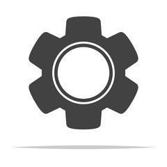 Settings gear icon transparent vector isolated