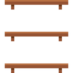 Wooden shelf. Shelves for storing things. Wall shelves 