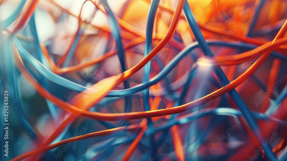 Aufkleber explore this dynamic abstract background featuring intertwining lines and vibrant colors, perfect fo