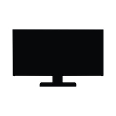 A sleek modern monitor, a portal to endless digital landscapes, in a sharp, minimalist silhouette.