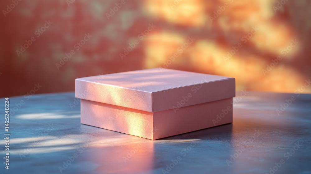 Poster empty elegant premium box with soft lighting on a refined background