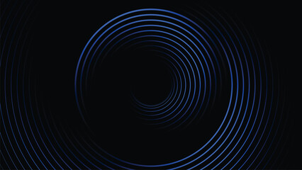 futuristic technology digital background with circle wave abstract texture dark blue line business presentation cover corporate banner