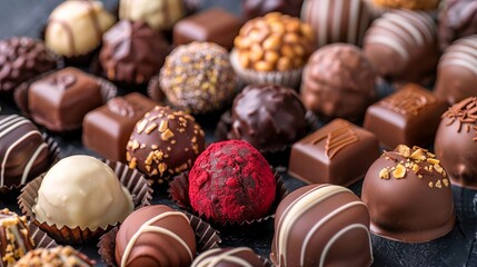 Delicious Assorted Chocolate Truffles Gourmet Chocolate Candy Selection