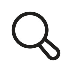 Search icon line magnifying glass find vector