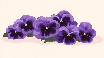 Purple Pansies Floral Bouquet.