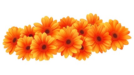 Orange Gerbera Daisies Bouquet. (2)