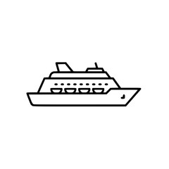Obraz premium Cruise Ship Icon