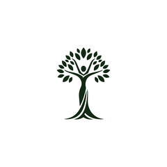 Tree nature goddess logo