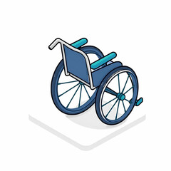 Fototapeta premium Silhouette of a disabled man in a wheelchair at sunset