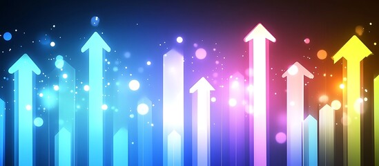 Colorful upward trend