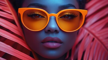 A vibrant concept showing a luxury brand omnichannel marketing campaign with bold imagery