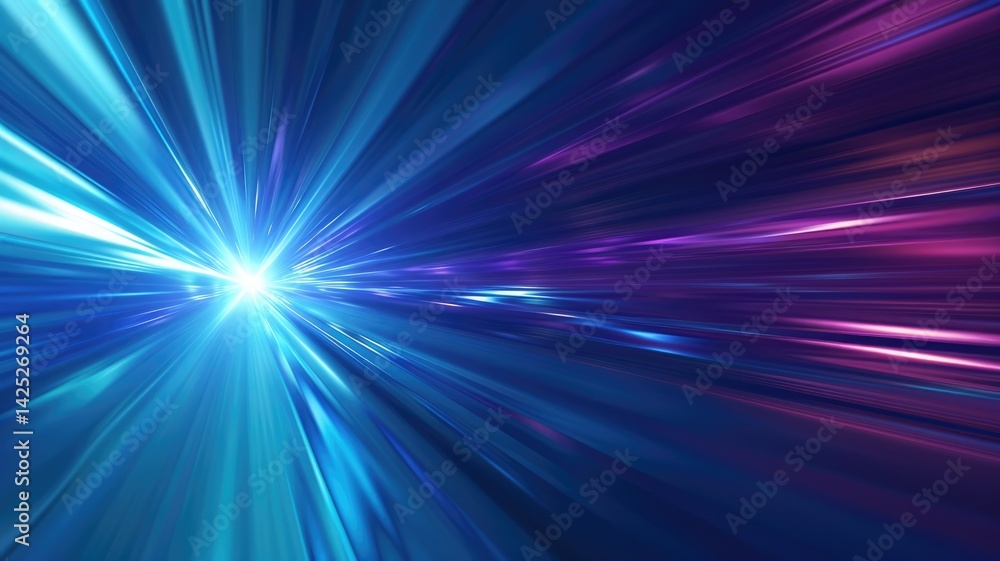 Poster laser beam effect explode with sparkling shine and emit wonderful light on background convey sense o
