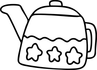 Cute cartoon, gardening, spring, trees, flowers, garden, illustration, hand drawn