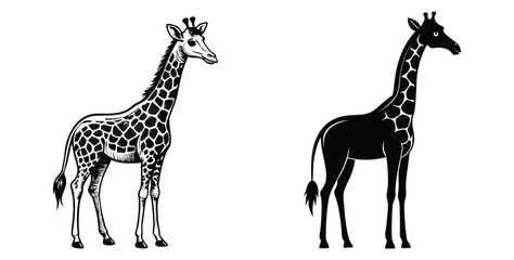 Naklejka premium Close-up of a giraffe in front of some green trees, looking at the camera as if to say You looking at me? With space for text.