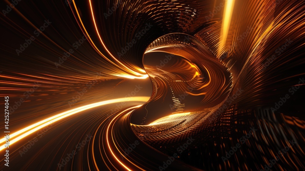 Poster a captivating abstract vortex of light creates an invisible space that showcases dynamic movement an