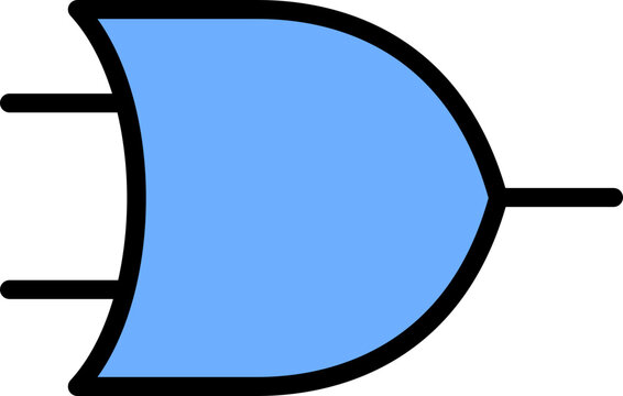 OR Logic Gate Diagram Graphic Illustrator