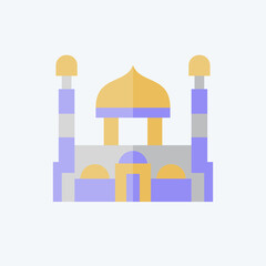 Icon Hazret Sultan Mosque. related to Kazakhstan symbol. flat style. design editable