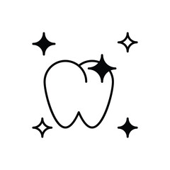 Tooth icon vector stock illustration