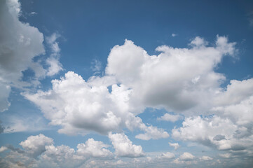 Landscape of white clouds with blue sky. 
