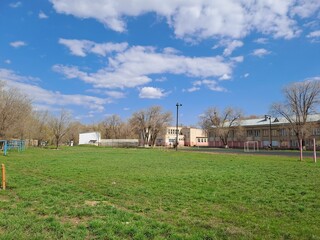 Obraz premium rural landscape with houses