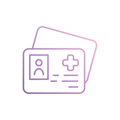 Health Insurance Card icon vector stock illustration
