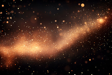 Fototapeta premium Cosmic nebula orange brown space background