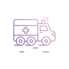 Ambulance icon vector stock illustration