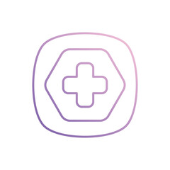 Obraz premium Medical Cross icon vector stock illustration