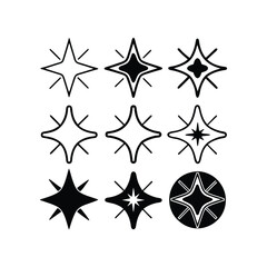 black and white stars