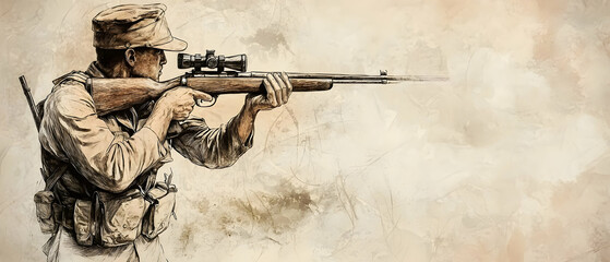 WWII Sniper in Action