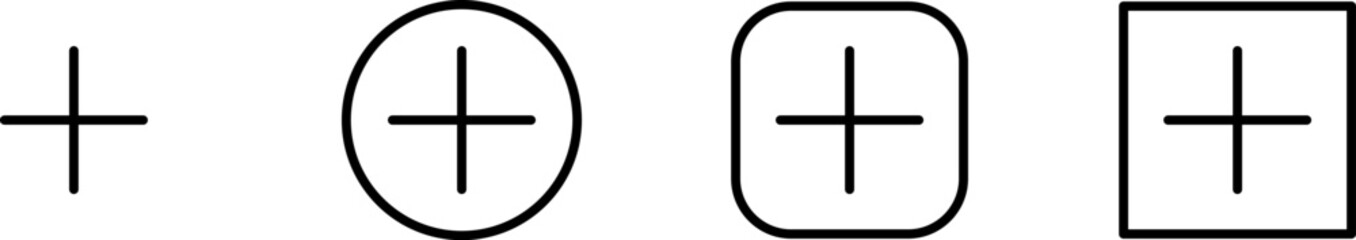 Plus icon. Add sign. Vector illustration