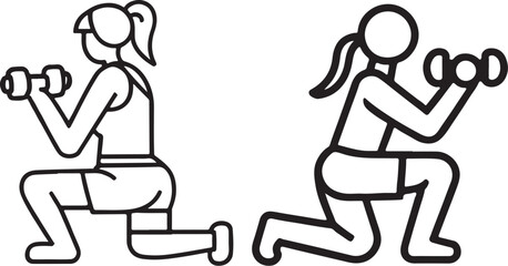 Woman Fitness silhouette gym