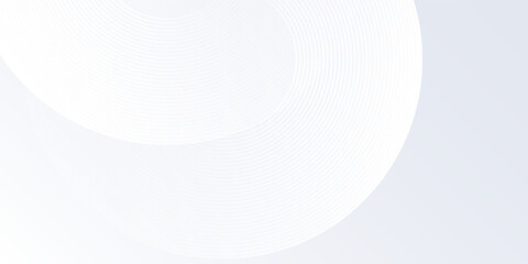 Vector white background with white circle lines. Digital future technology abstract modern