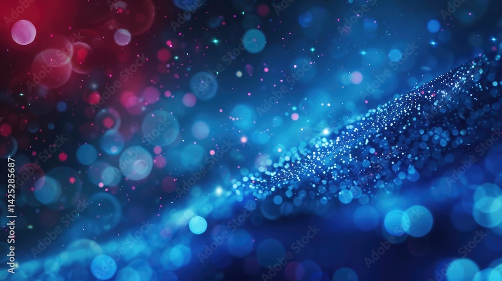 Poster textured red and blue grunge background with paint splatters. abstract image of colorful gradient fl