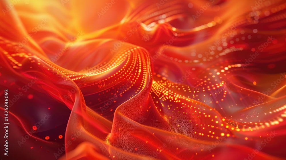 Poster sparkling laser beam effect dash with high-speed shine and emit colorful light on dark background co