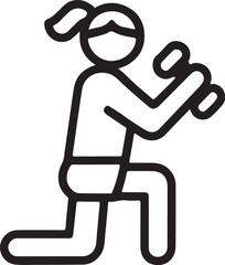 Woman silhouette gym