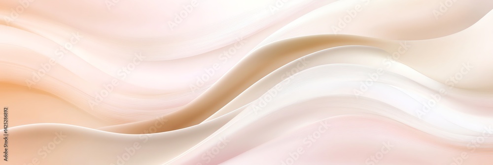 Aufkleber abstract cream waves with soft light flowing background texture
