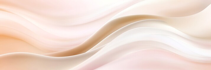 Obraz premium Abstract Cream Waves with Soft Light Flowing Background Texture