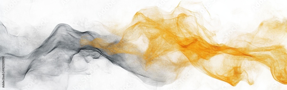 Leinwandbilder abstract pencil strokes background with contrast of colors creating a modern, flowing design element