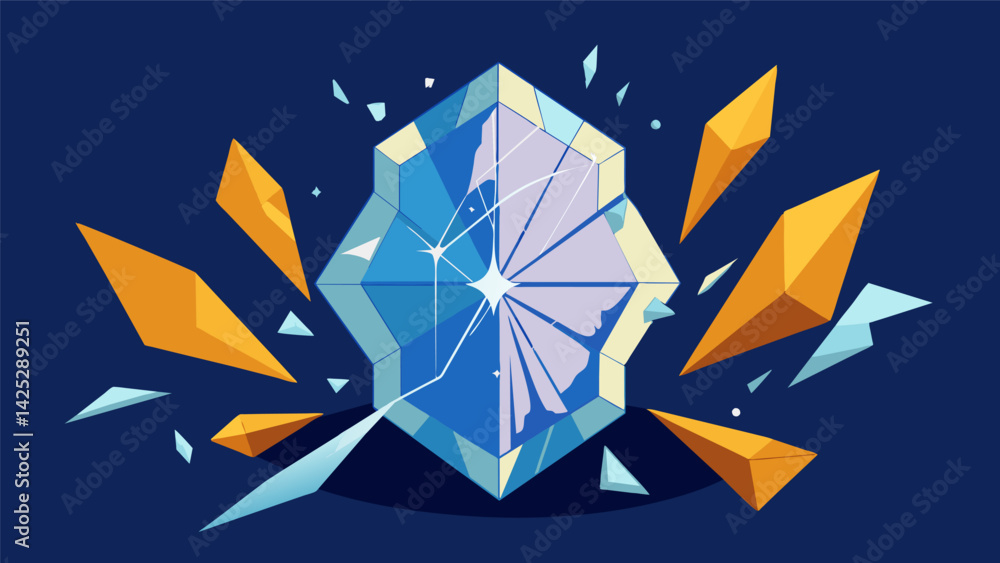 Poster an image of a broken mirror being pieced together with ketamine crystals symbolizing how the drug ca