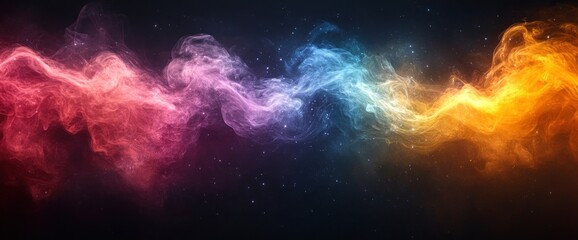 Obraz premium Abstract smoke swirls in vibrant colors