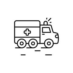 Ambulance icon vector stock illustration