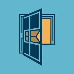 Geometric Open Door Logo