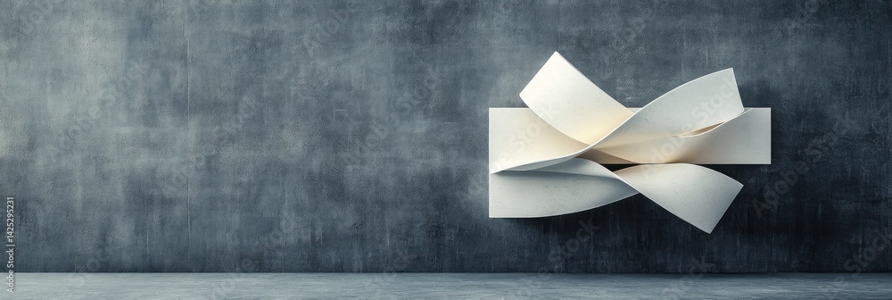 Poster abstract architectural form on textured backdrop