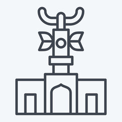 Icon Monument. related to Kazakhstan symbol. line style. design editable