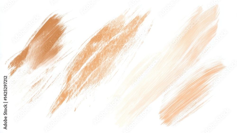 Aufkleber muted amber pencil strokes: a textured background with smooth, delicate brushstrokes for design and 
