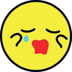 Crying Sad Emoji Face