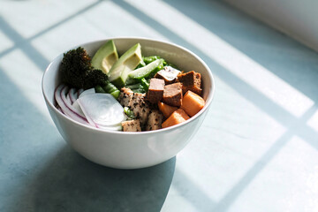 "Vibrant Vegan Bowl for Clean Eating and Healthy Lifestyle"