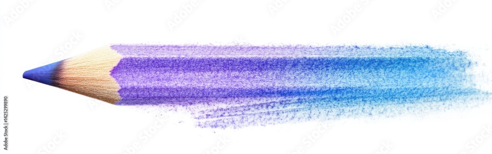 Fototapete elegant pencil strokes with gradient transition and translucent effect on white backdrop - artistic 