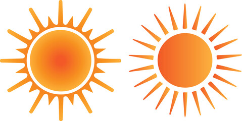 Sun Vector Illustration Pack – Perfect for Summer - Travel Projects